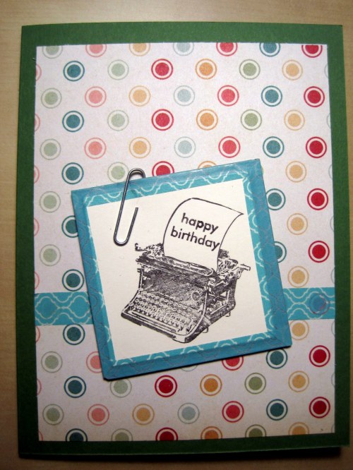 Typewriter Card